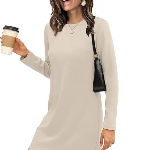 ✨ Women’s Long Sleeve Swing Dress | Lightweight Spacer Fabric Knee-Length ✨ - Picture 3 of 4